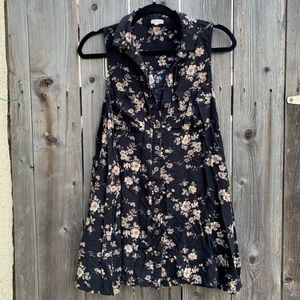 Black Floral Top/Dress